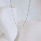 Blue Epoxy Silver Necklace PeacePiecesJewelry