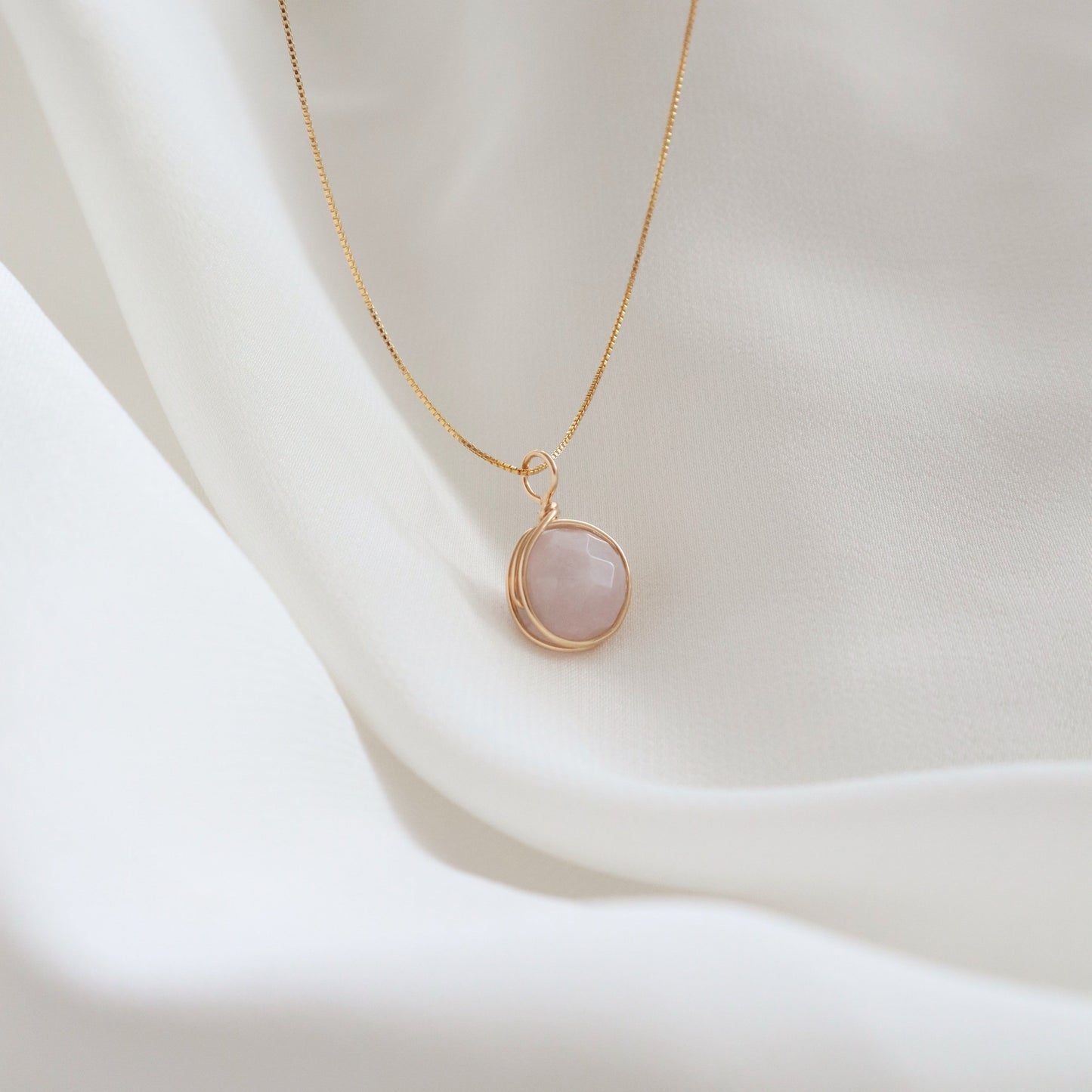 Faceted Light Amethyst Necklace PeacePiecesJewelry