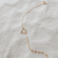 Hammered Heart Gold Bracelet - PeacePiecesJewelry