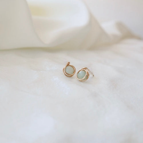 Amazonite Studs PeacePiecesJewelry