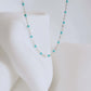 Blue Epoxy Silver Necklace PeacePiecesJewelry