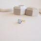 Square Aquamarine Flat Wire Gold Ring - PeacePiecesJewelry
