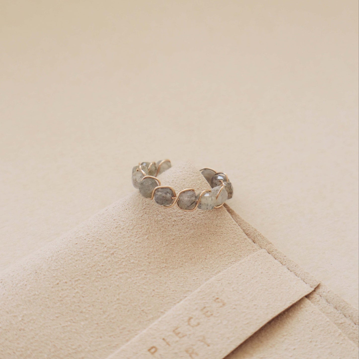 Square Labradorite Tamara Ring PeacePiecesJewelry