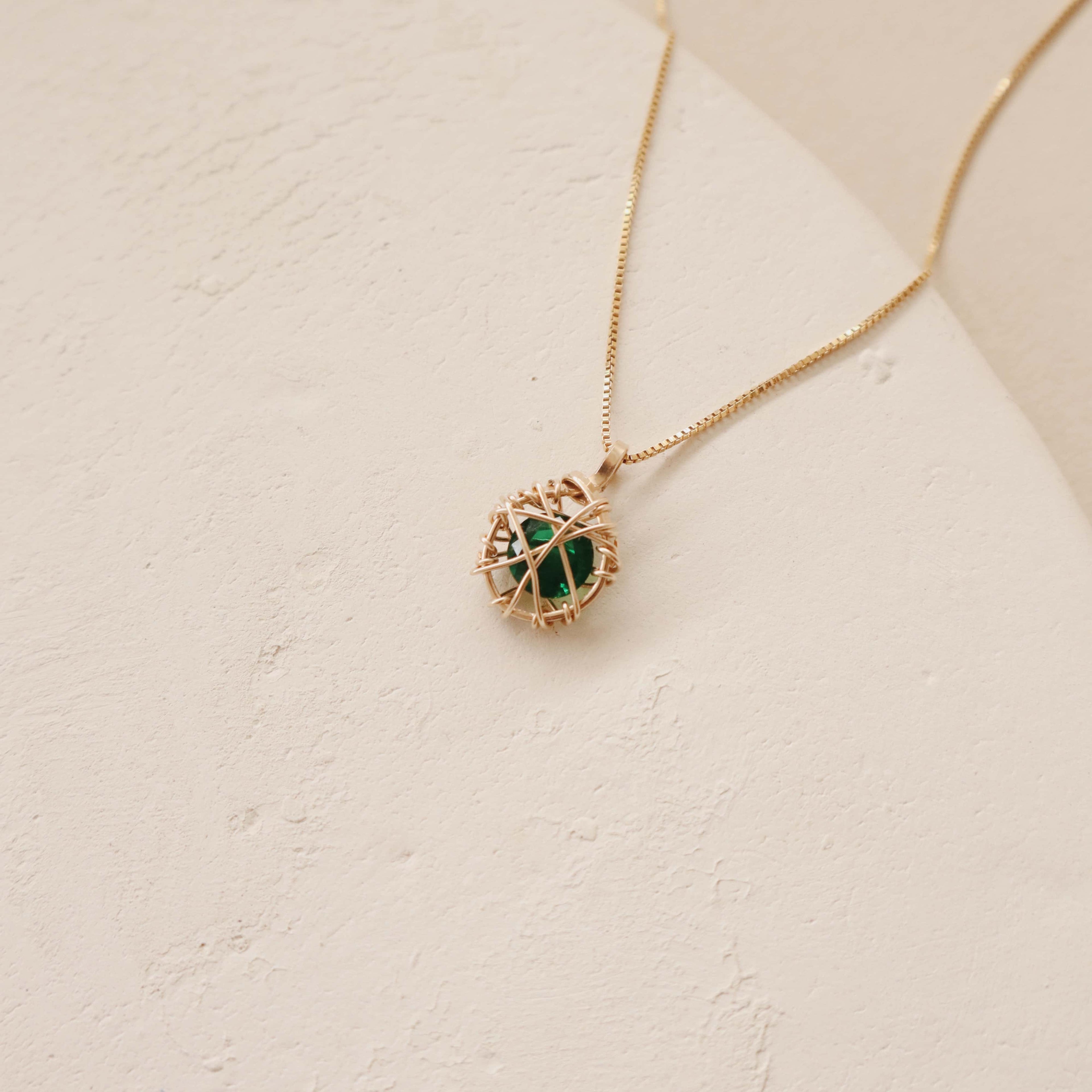 Emerald Round Sealed Necklace