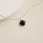 Cushion Black Onyx Gemstone Necklace