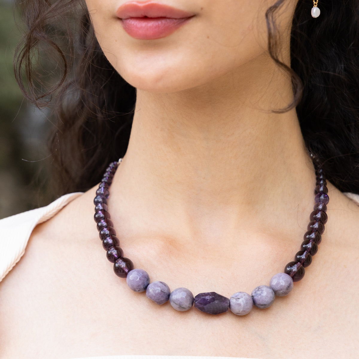 Elora Grape Gemstone Necklace
