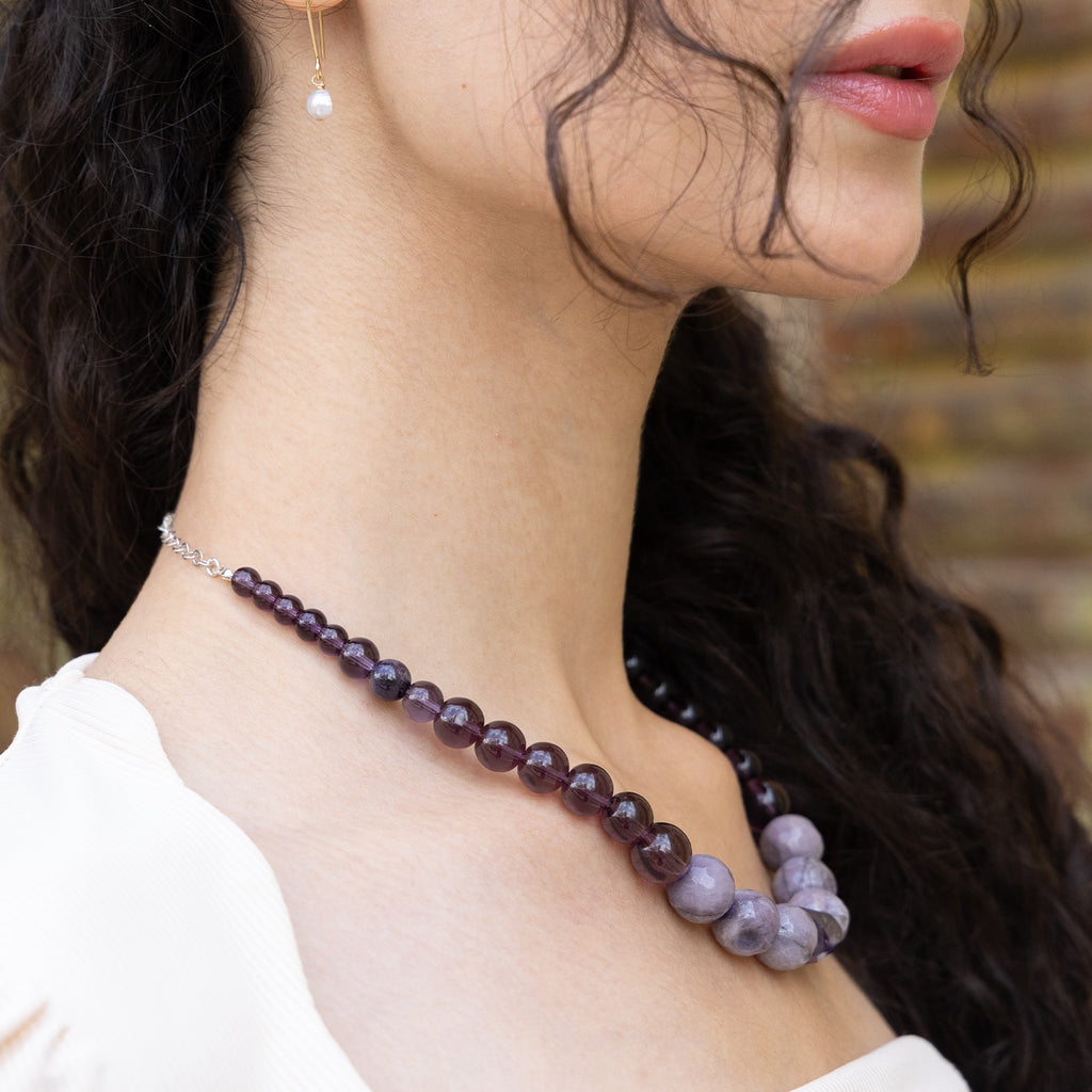 Elora Grape Gemstone Necklace
