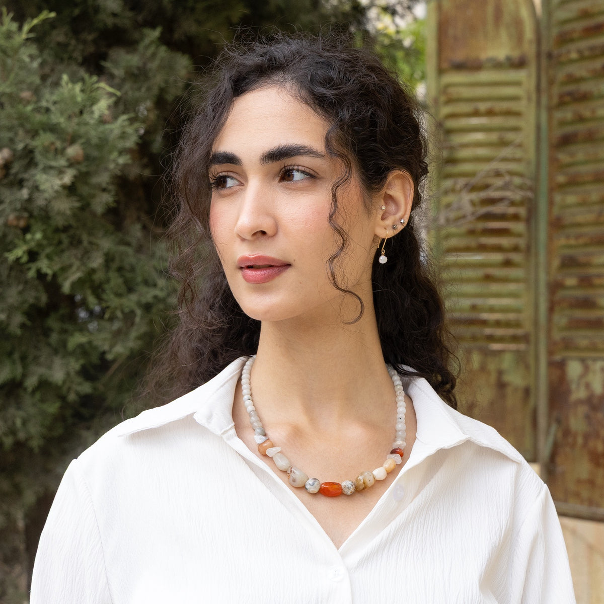 Elora Earth Gemstone Necklace