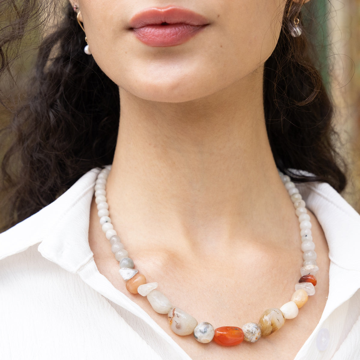 Elora Earth Gemstone Necklace
