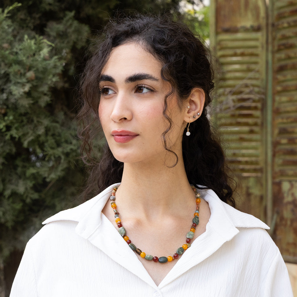 Elora Sun Gemstone Necklace