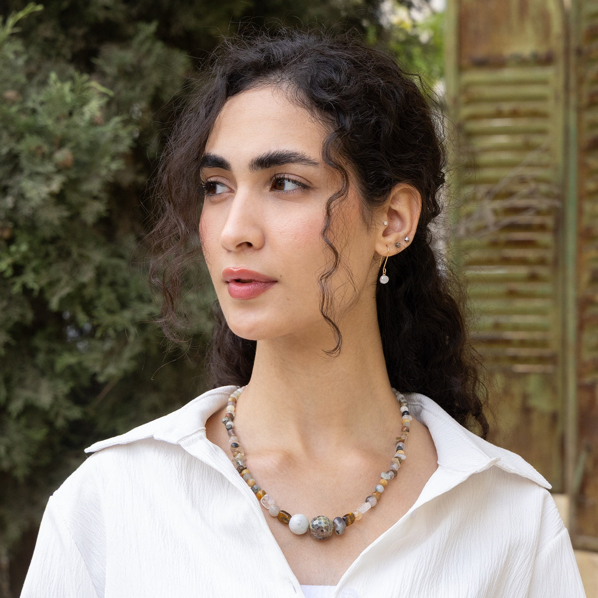 Elora Earth Gemstone Necklace