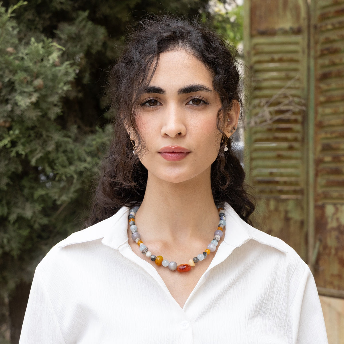 Elora Earth Gemstone Necklace