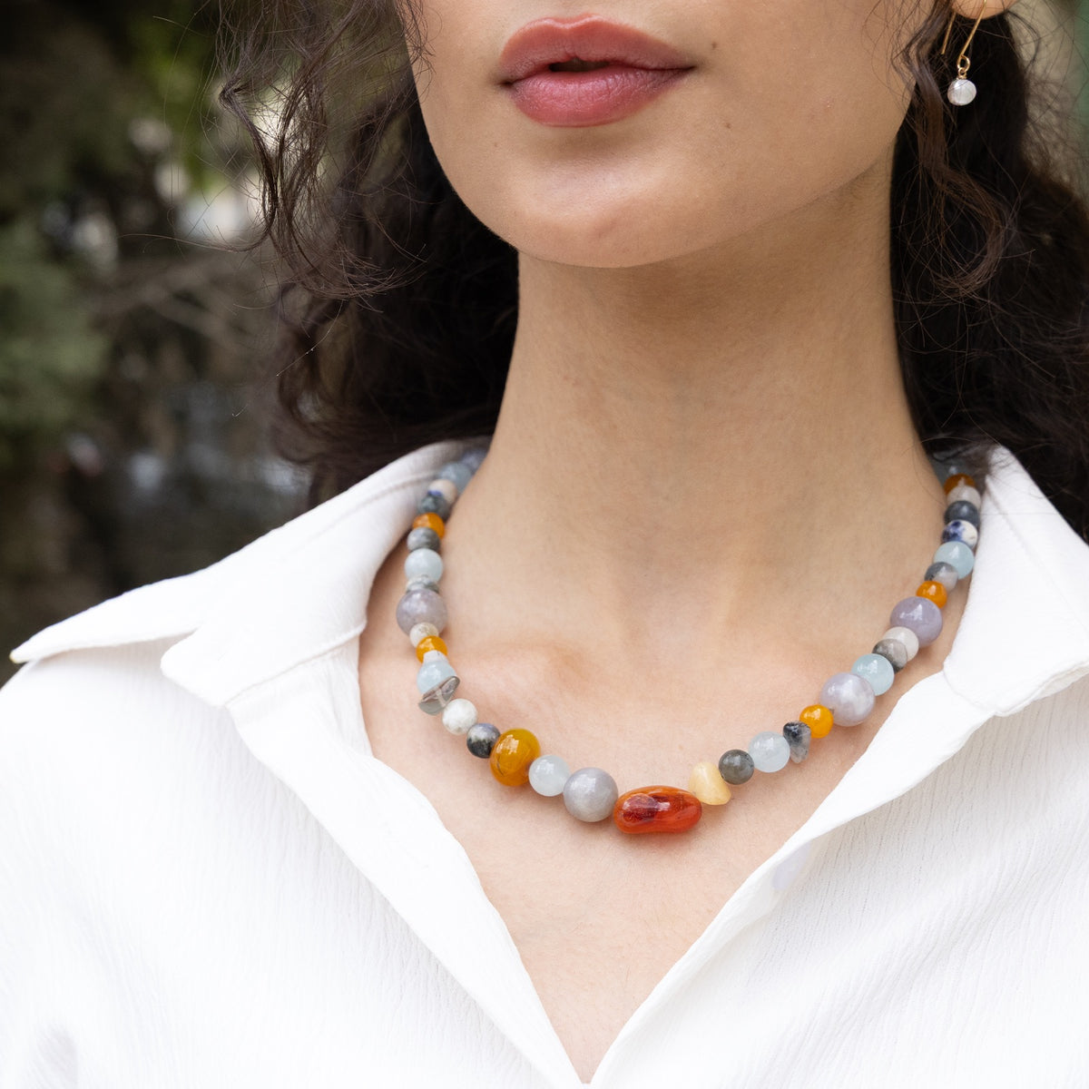 Elora Earth Gemstone Necklace