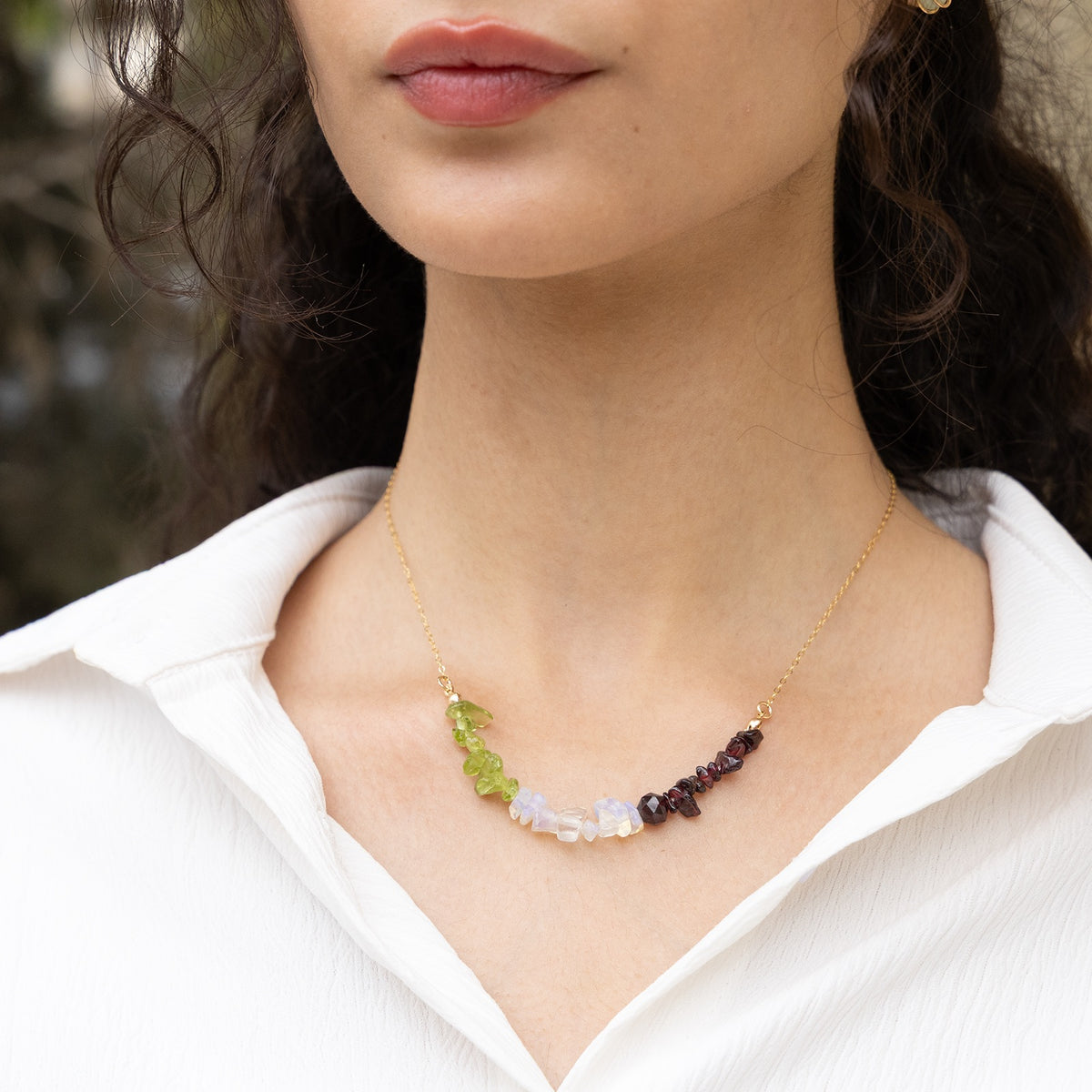 Elora Fig Gemstone Necklace