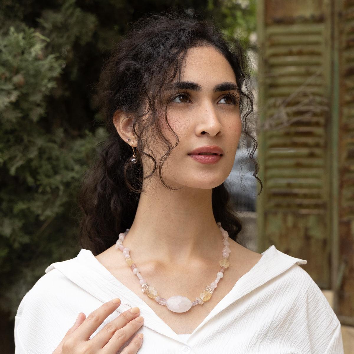 Elora Blossom Gemstone Necklace