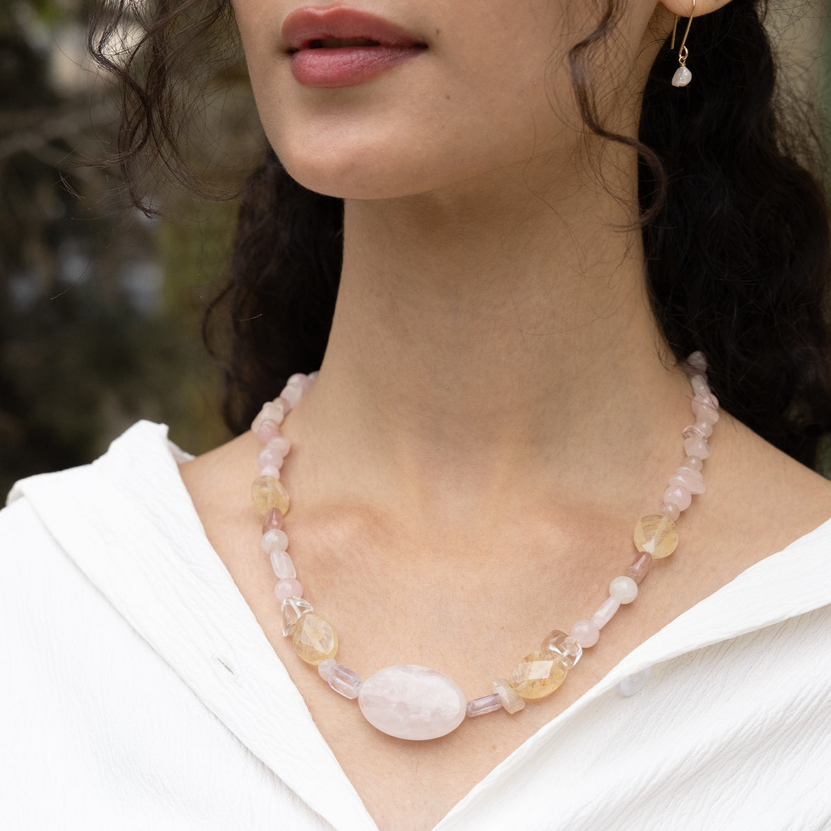 Elora Blossom Gemstone Necklace