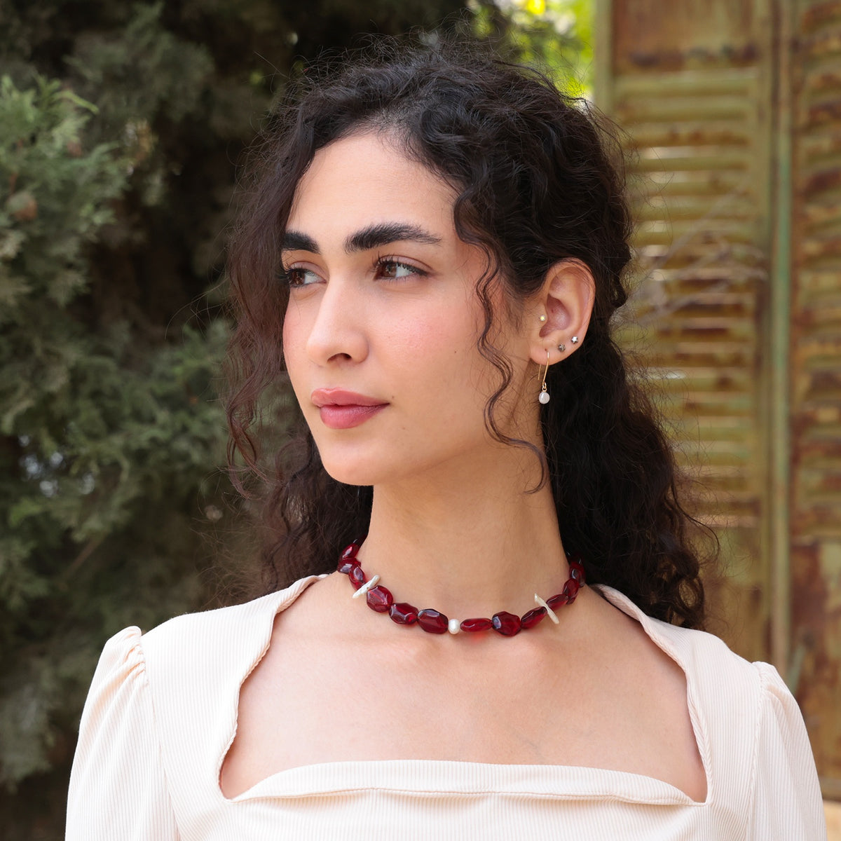 Elora Pomegranate Gemstone Necklace
