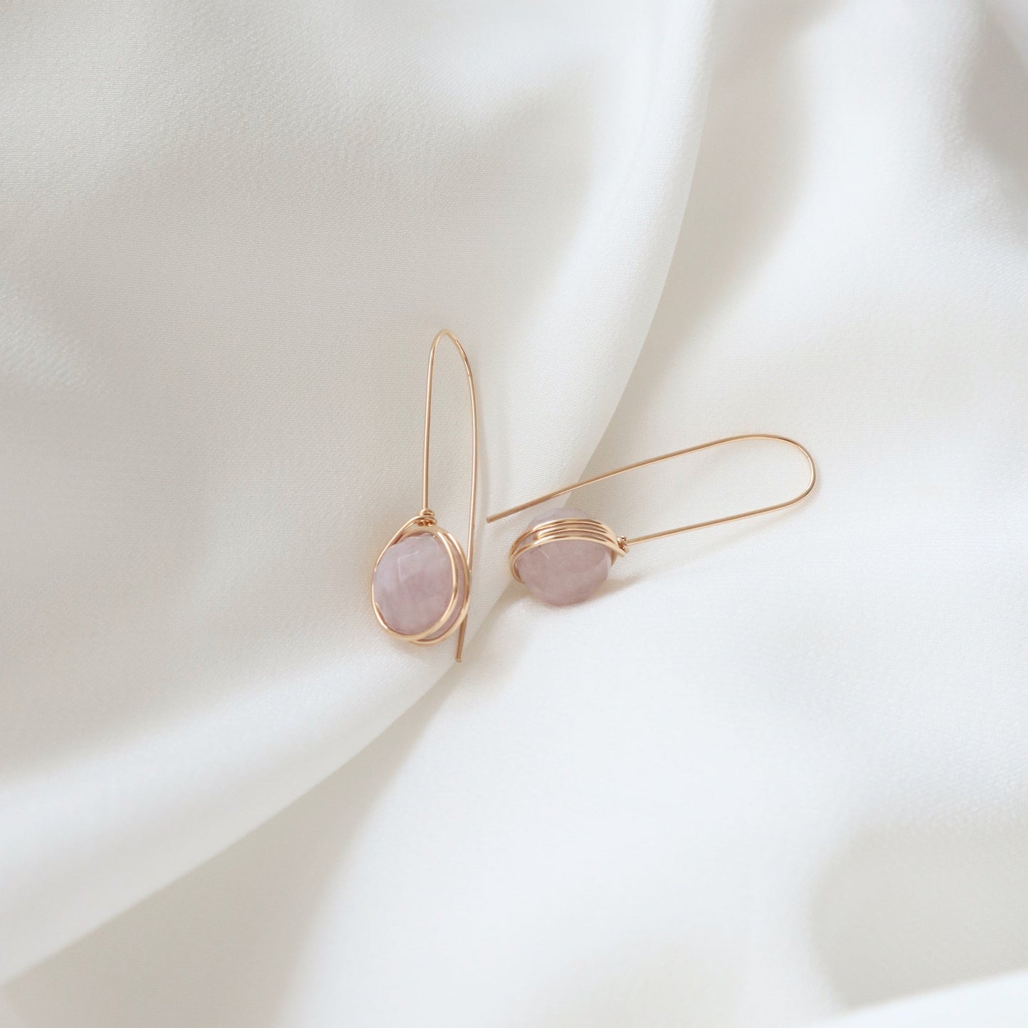 Faceted Light Amethyst Earrings PeacePiecesJewelry