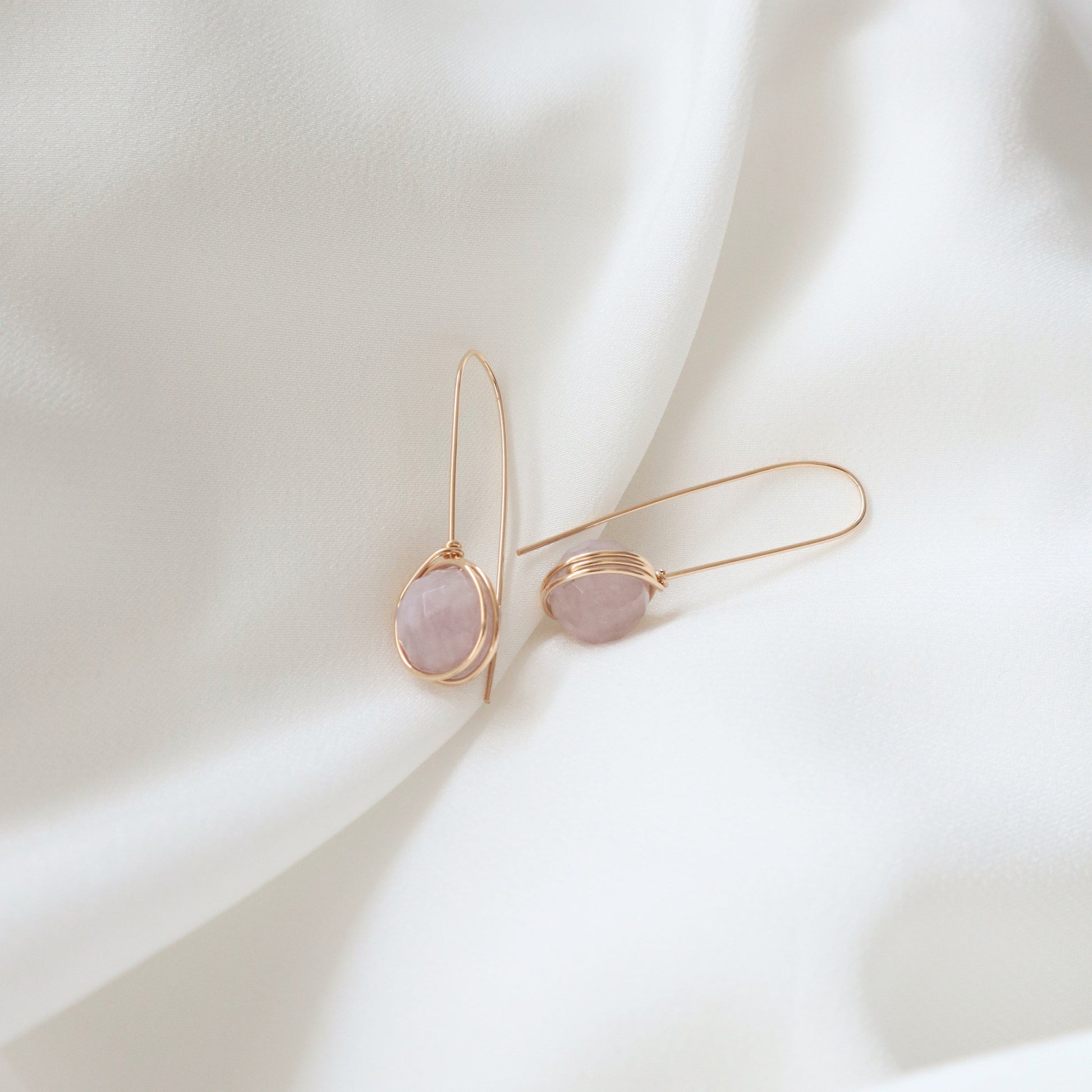 Faceted Light Amethyst Earrings PeacePiecesJewelry