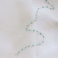 Blue Epoxy Silver Anklet PeacePiecesJewelry