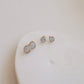 Aquamarine Gold Studs - PeacePiecesJewelry