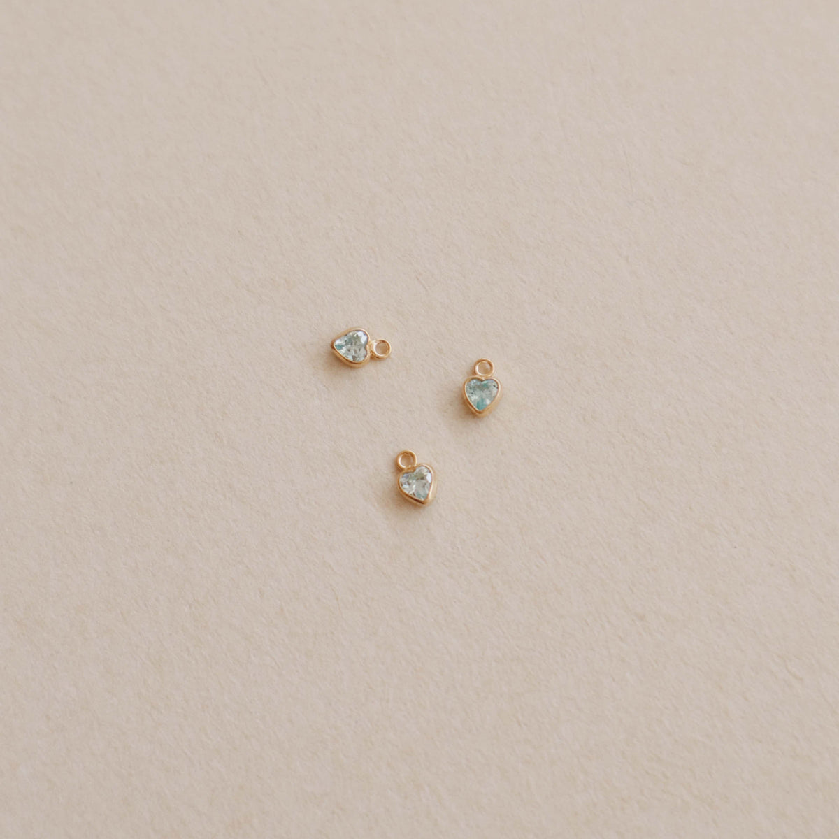 Heart Stone Gold Charm PeacePiecesJewelry