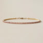 Tennis Bracelet Rose Pink Gold PeacePiecesJewelry