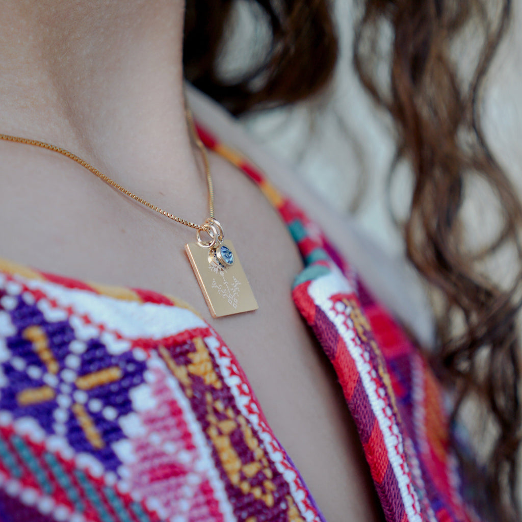 Haifa Necklace with Stone PeacePiecesJewelry