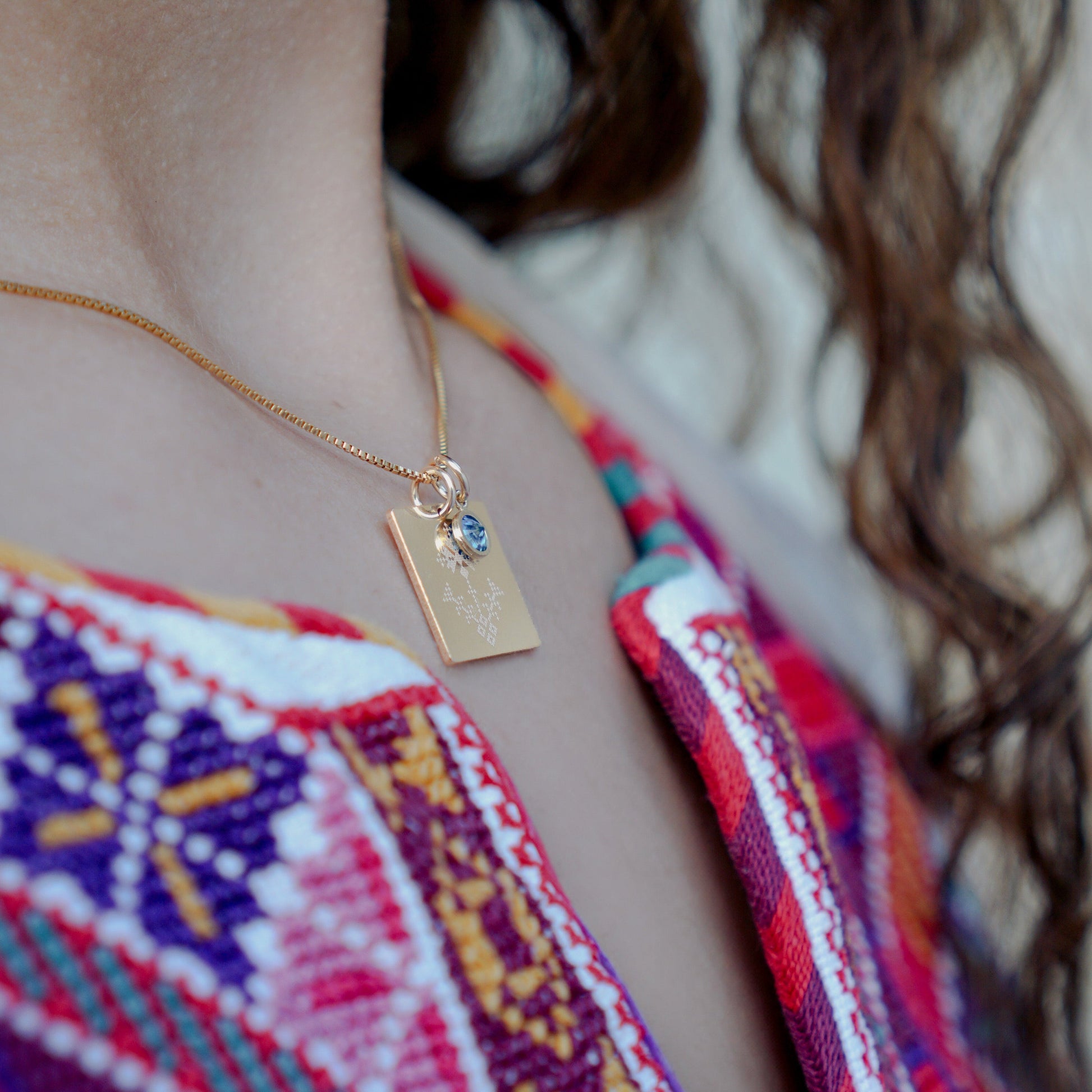 Haifa Necklace with Stone PeacePiecesJewelry