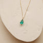 Teardrop Emerald Gemstone Necklace