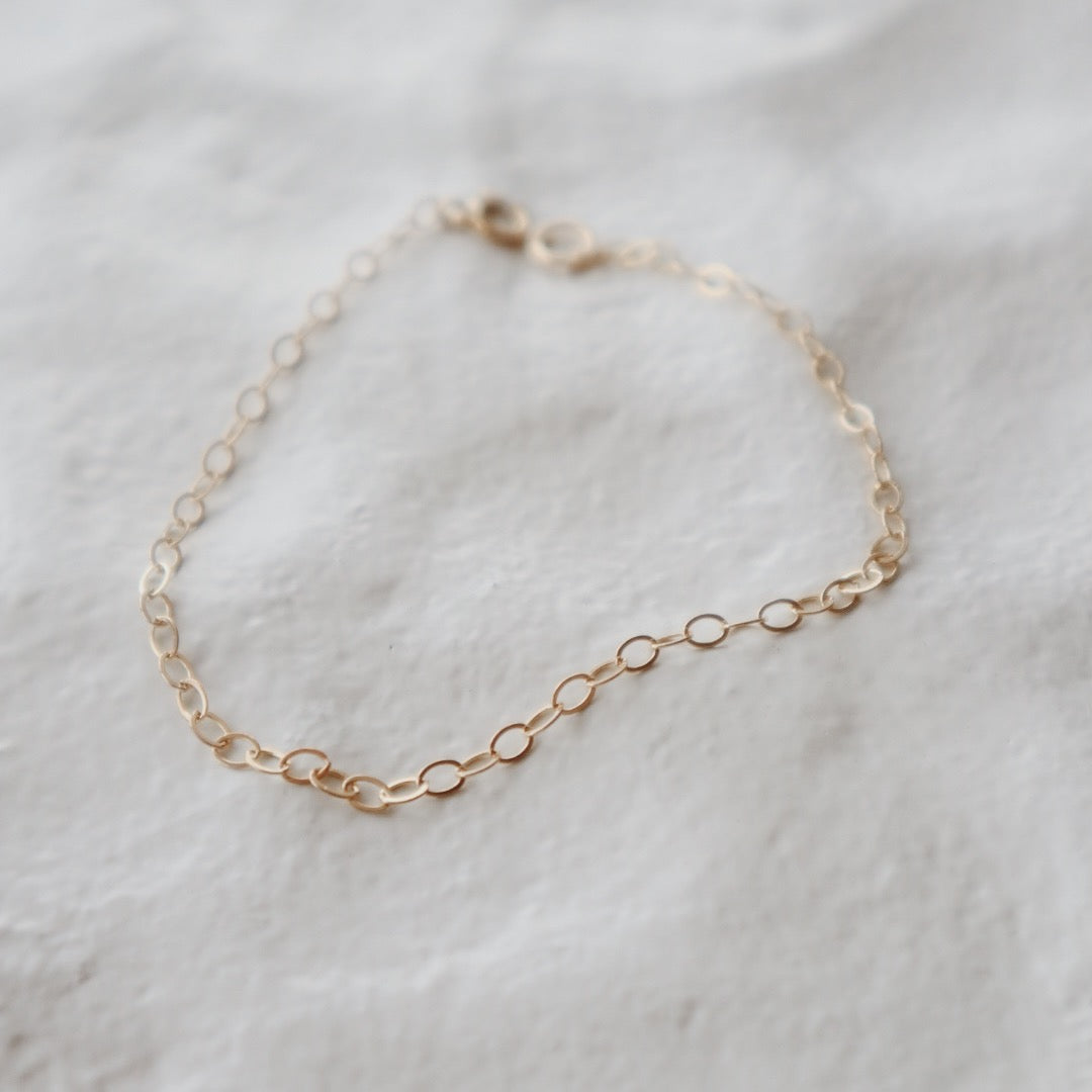 Cable Chain Gold Bracelet - PeacePiecesJewelry
