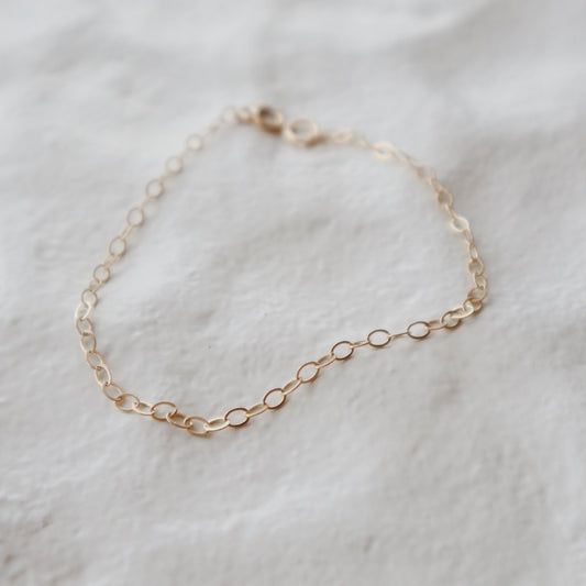 Cable Chain Gold Bracelet - PeacePiecesJewelry