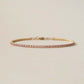 Tennis Bracelet Rose Pink Gold PeacePiecesJewelry