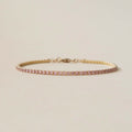Tennis Bracelet Rose Pink Gold PeacePiecesJewelry