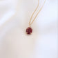 Oval Ruby Gemstone Necklace