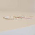 Tennis Bracelet Pink & White Silver Set