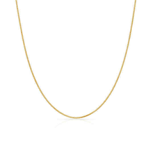 Box Chain Gold Necklace PeacePiecesJewelry
