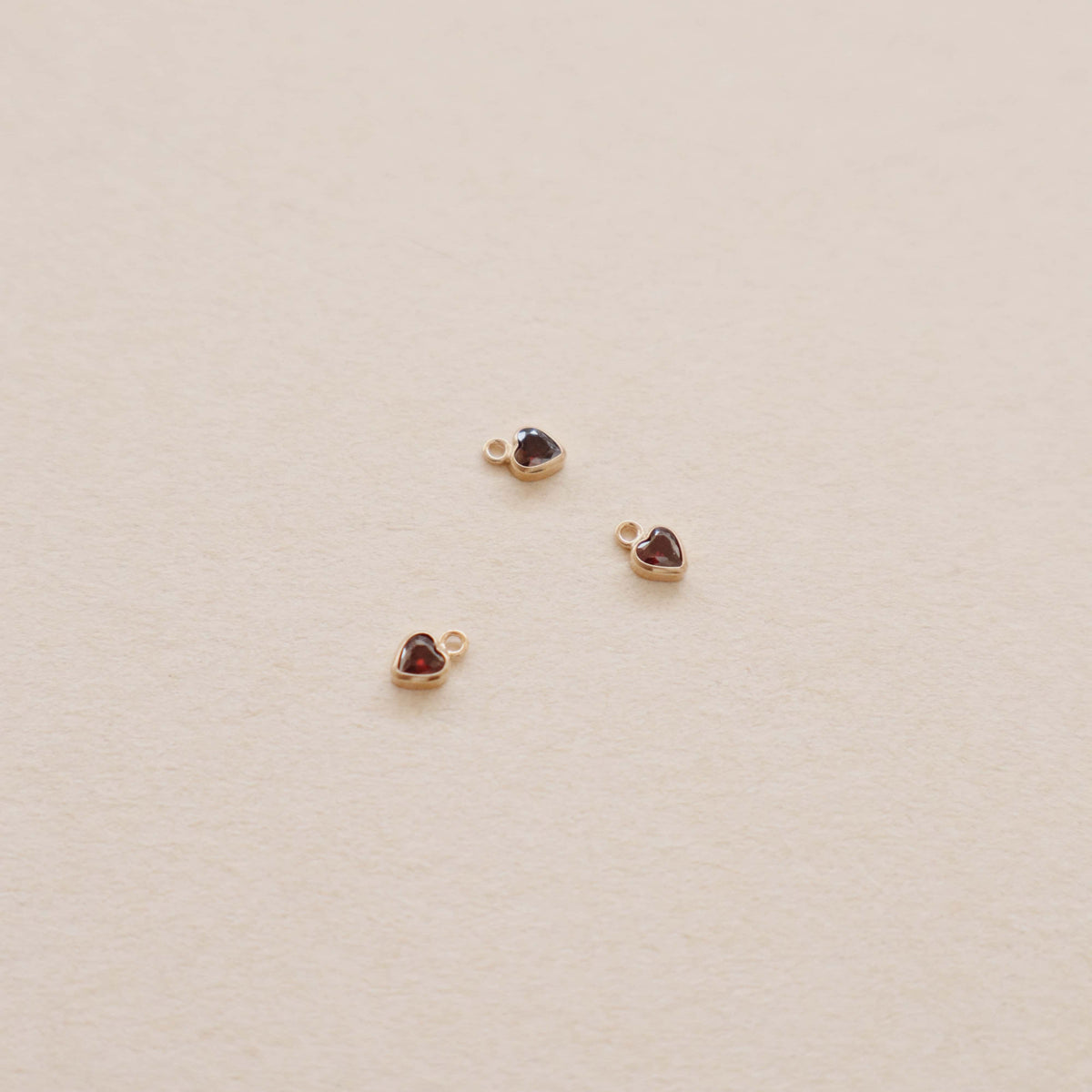 Heart Stone Gold Charm PeacePiecesJewelry