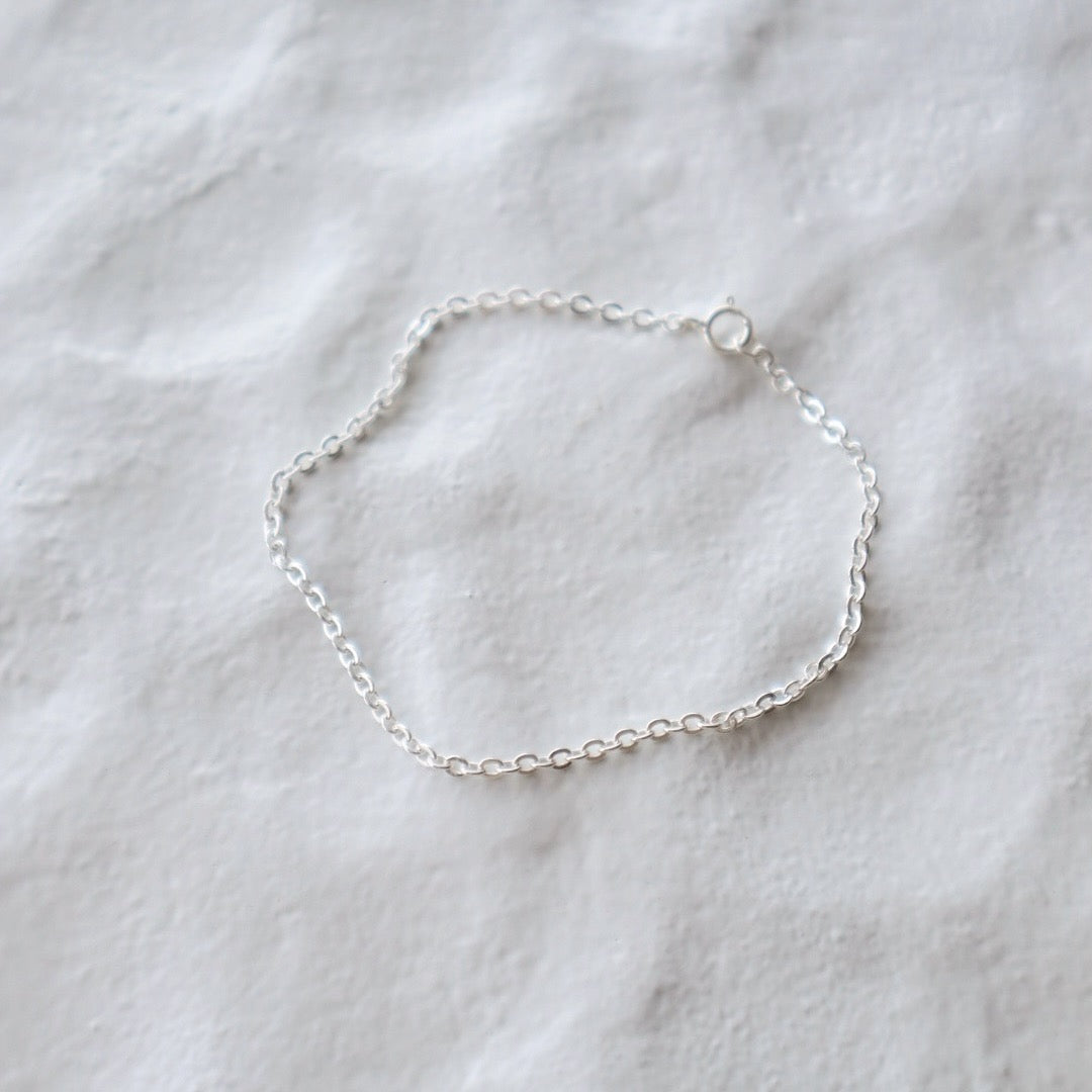 Silver Cable Chain Bracelet - PeacePiecesJewelry