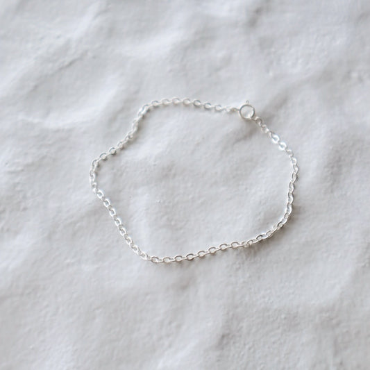 Silver Cable Chain Bracelet - PeacePiecesJewelry