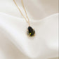 Green Tourmaline Teardrop Gemstone Pendant Peace Pieces Jewelry