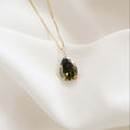 Green Tourmaline Teardrop Gemstone Pendant Peace Pieces Jewelry