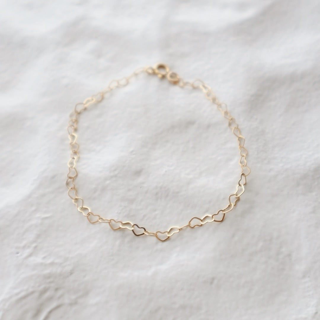 Hearts Chain Bracelet - PeacePiecesJewelry