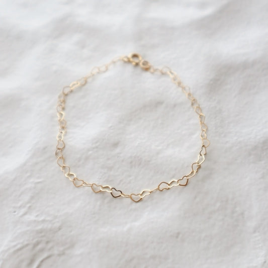 Hearts Chain Bracelet - PeacePiecesJewelry