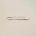 Tennis Bracelet Rose Pink Silver PeacePiecesJewelry