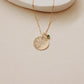 Bethlehem Round Necklace with Emerald Charm PeacePiecesJewelry