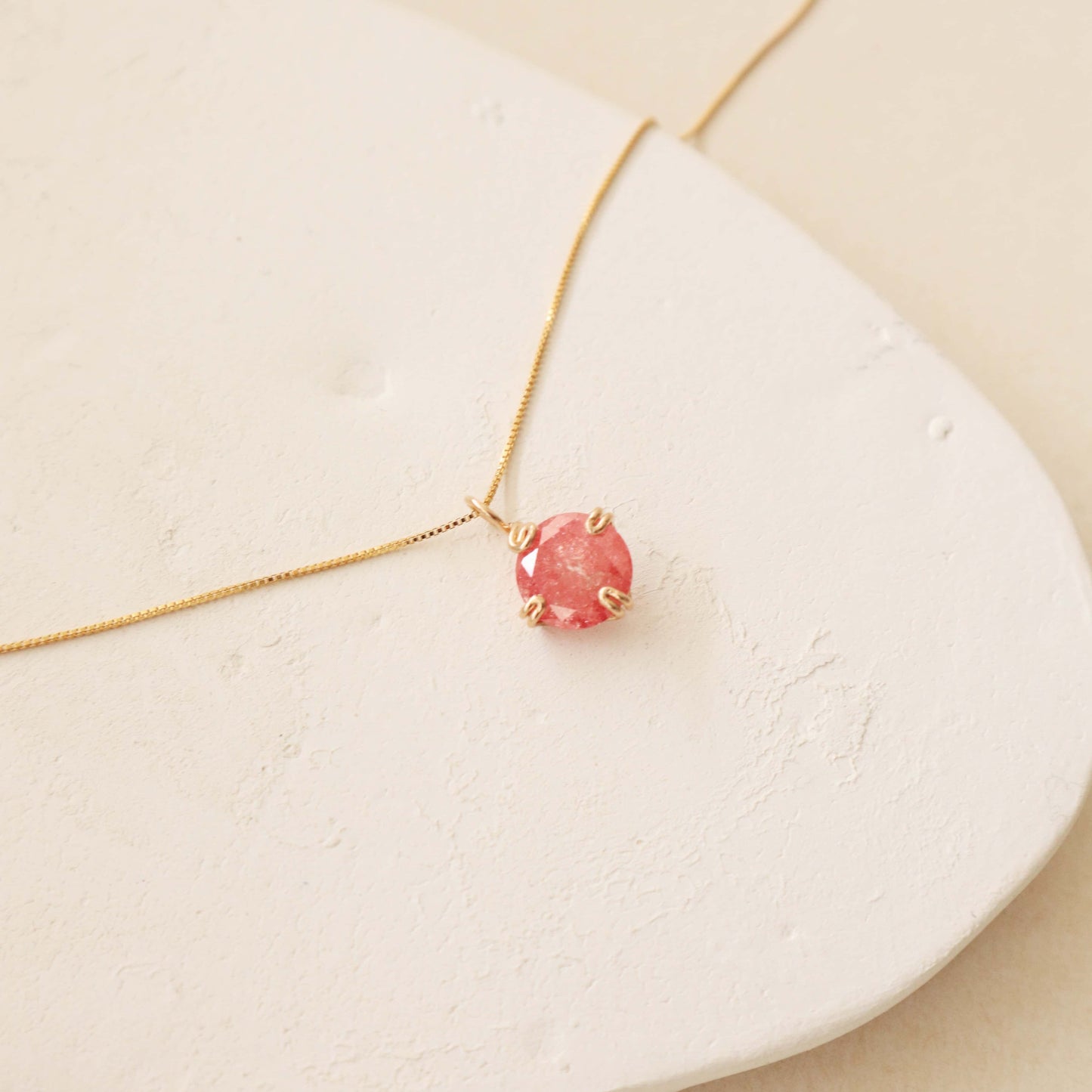 Watermelon Quartz Necklace - PeacePiecesJewelry