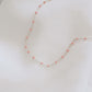 Pink Epoxy Silver Anklet PeacePiecesJewelry