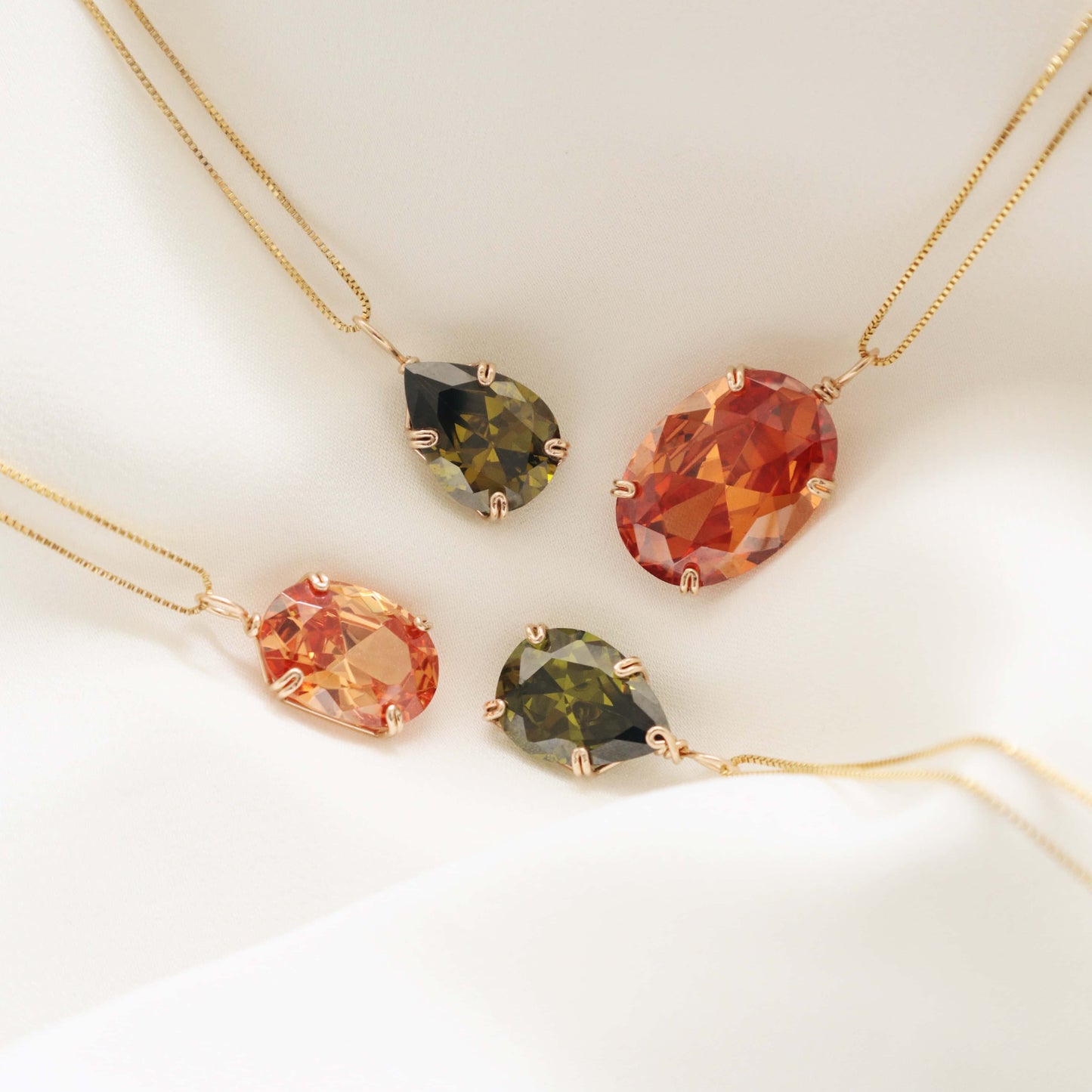 Green Tourmaline Teardrop Gemstone Pendant Peace Pieces Jewelry