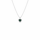 Emerald Large Heart Necklace - PeacePiecesJewelry